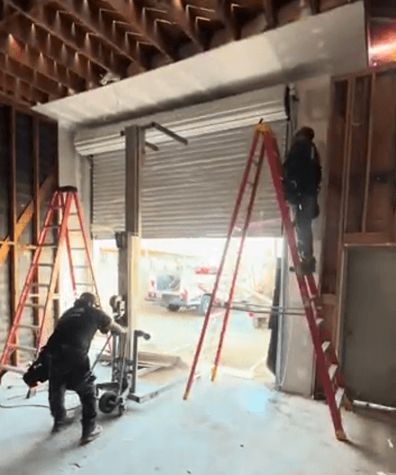 roll-up door to stop opening